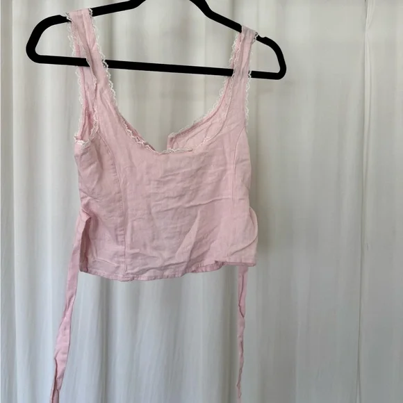 VRG GRL Love Language Button front top blush - Picture 5 of 7